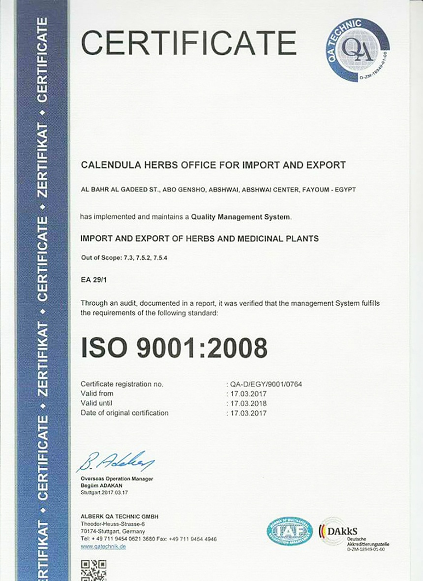 iso certificate